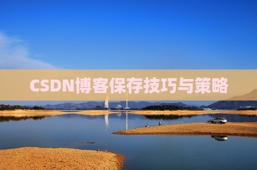 CSDN博客保存技巧与策略